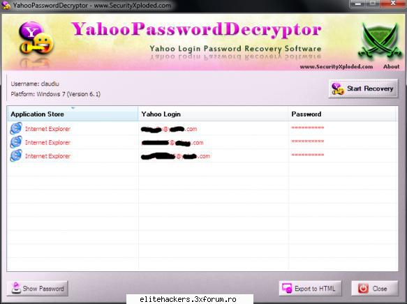 YahooPasswordDecryptor - popclaudiu45 - Windows - Hacking & Tools